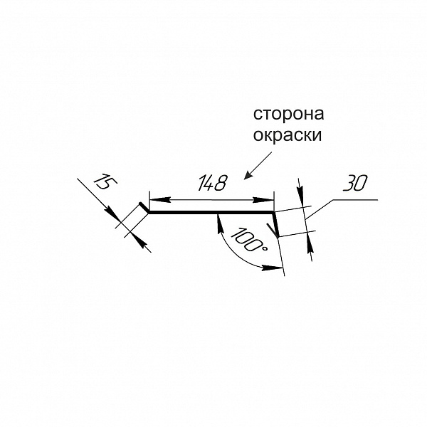 Отлив оконный 148*30*2000 (ПЭ-01-7004-0.45)
